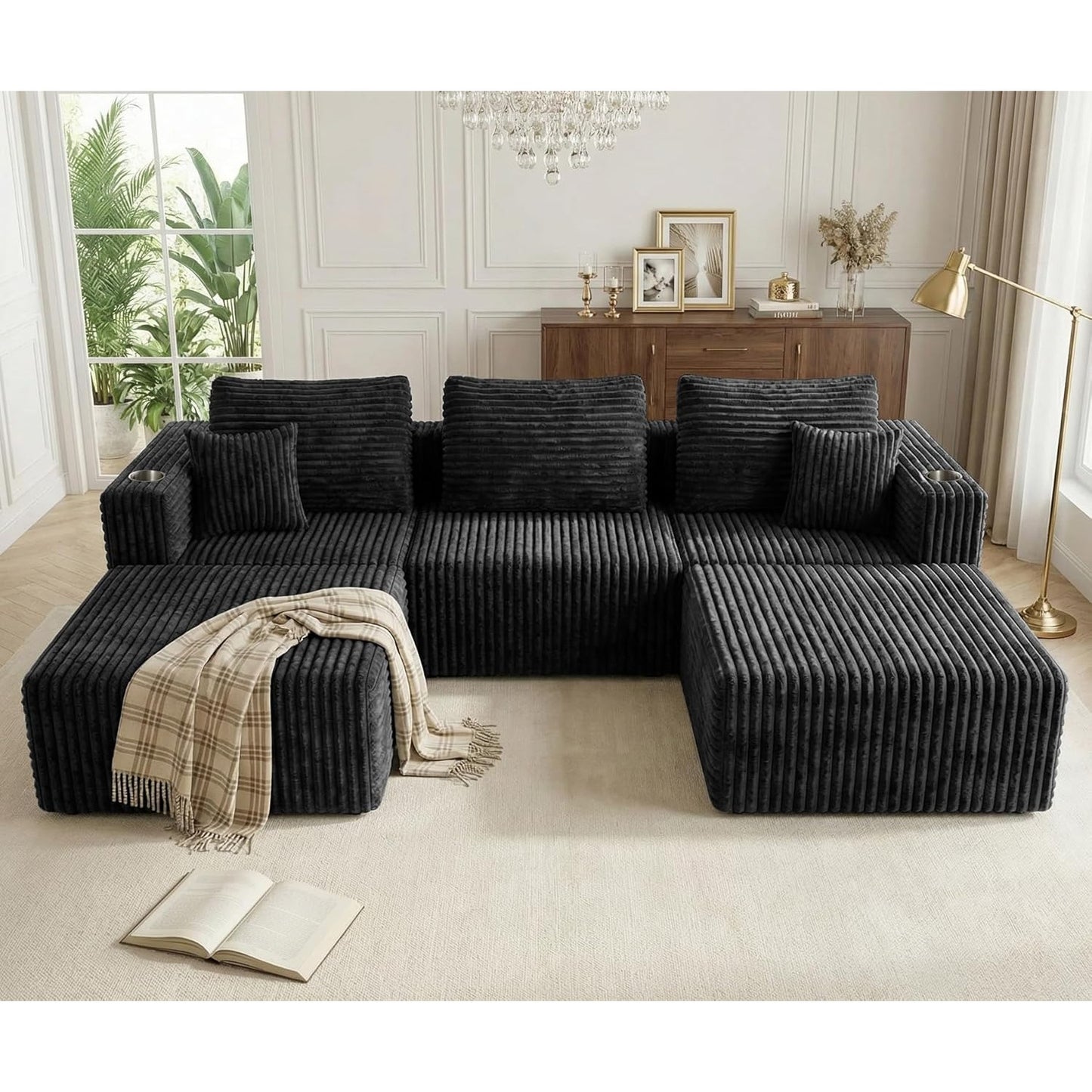 U-Shaped Cloud Modular Sectional Sofa