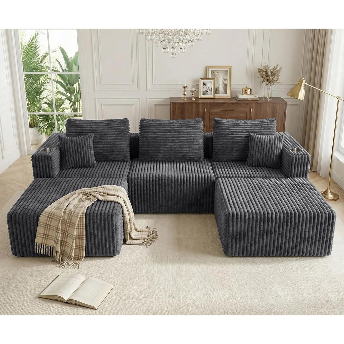 U-Shaped Cloud Modular Sectional Sofa