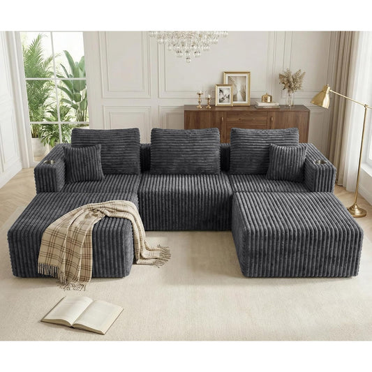 U-Shaped Cloud Modular Sectional Sofa