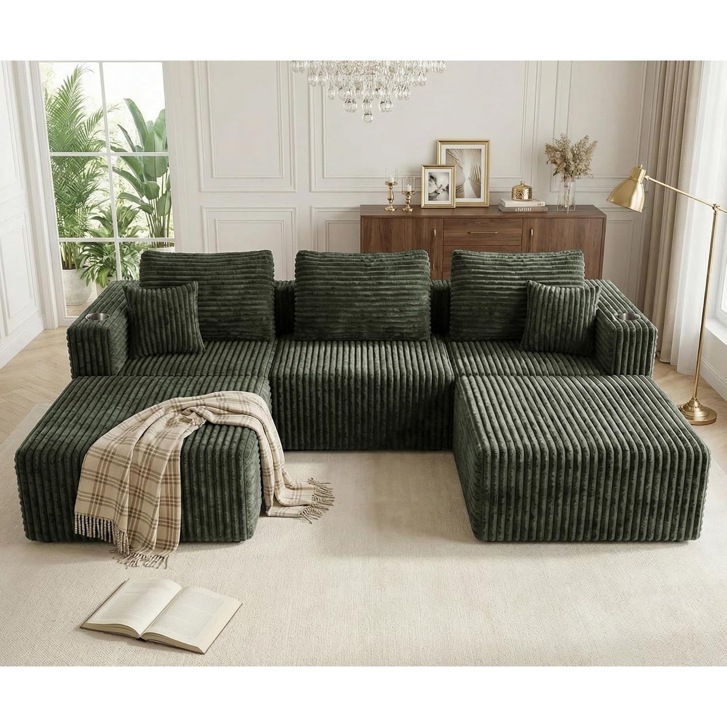 U-Shaped Cloud Modular Sectional Sofa